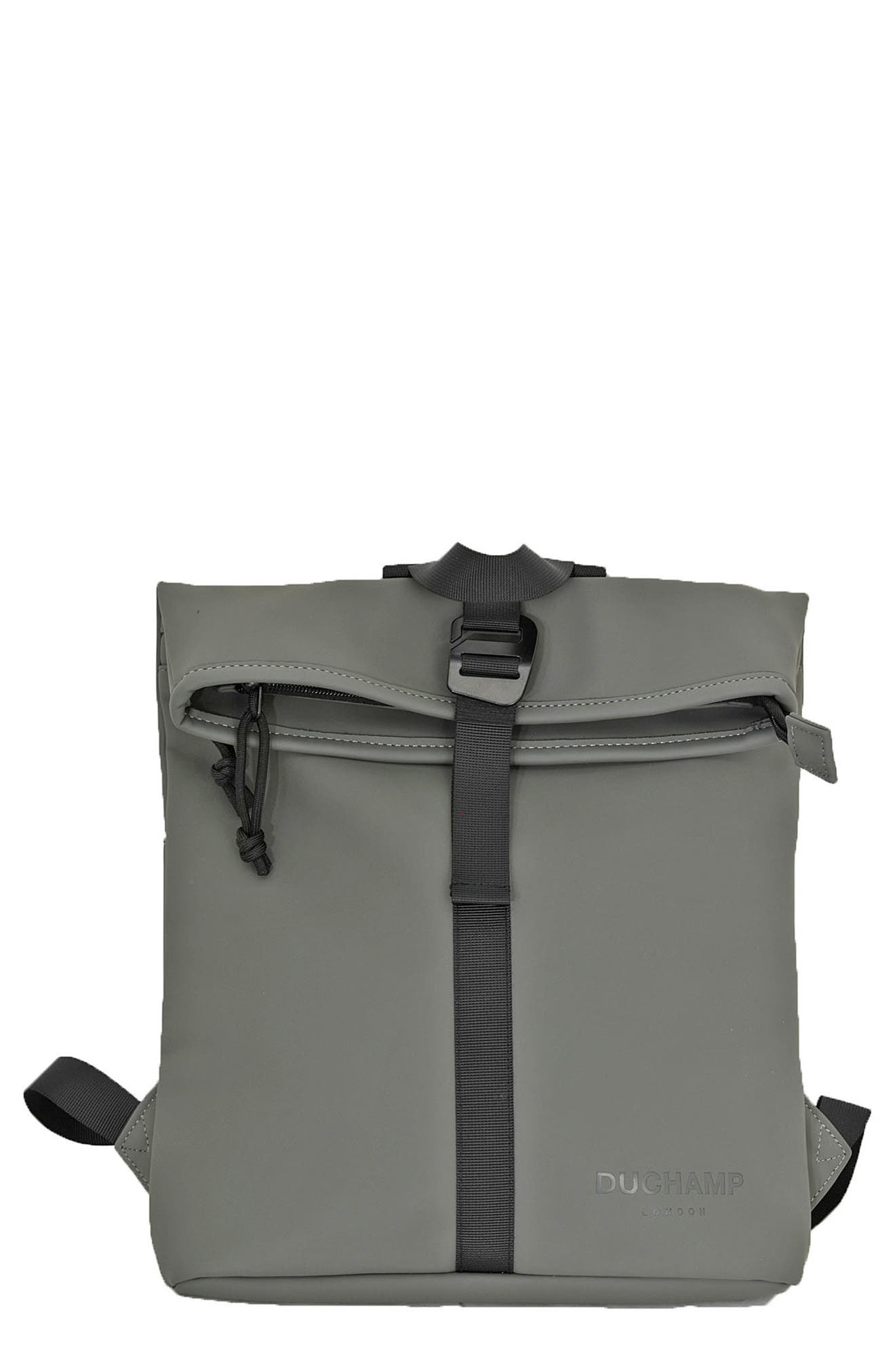 duchamp black leather backpack