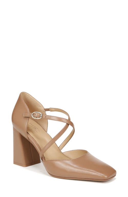 Naturalizer Leesha Square Toe Pump in Hazelnut Brown Leather at Nordstrom, Size 6.5