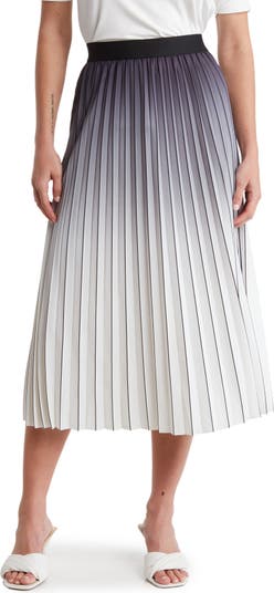 Adrianna Papell Dip Dye Pleated Skirt Nordstromrack