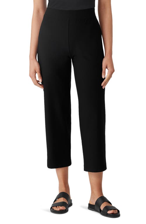 Eileen Fisher Straight Leg Crop Pants in Black at Nordstrom, Size Xx-Small
