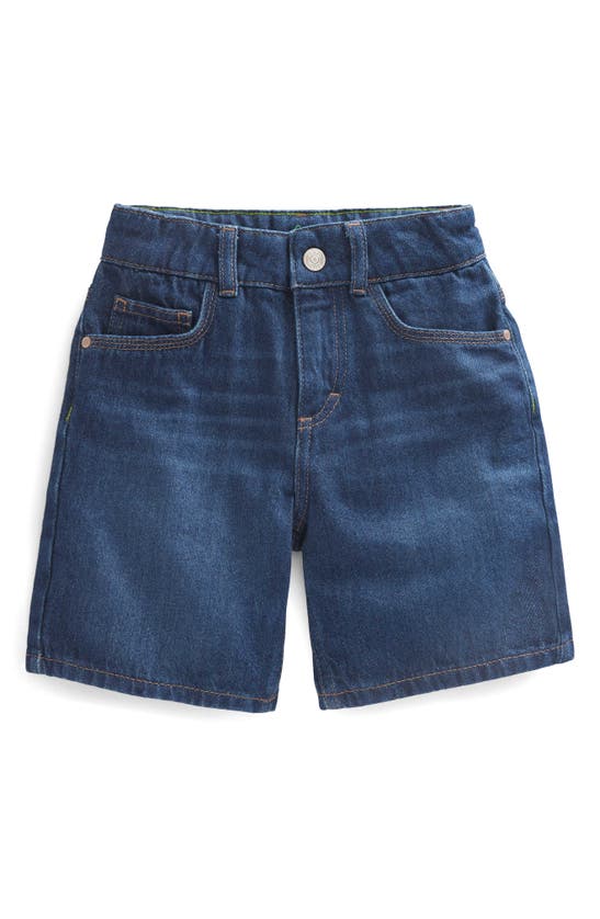Mini Boden Kids' Cotton Denim Shorts In Dark Vintage