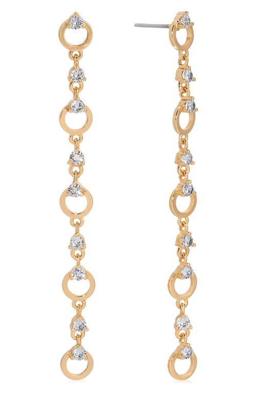 Ettika Cubic Zirconia Linear Drop Earrings In Gold