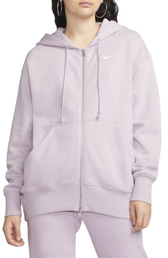 Nike Women's  Sportswear Phoenix Fleece Oversized Full-zip Hoodie In Doll/sail