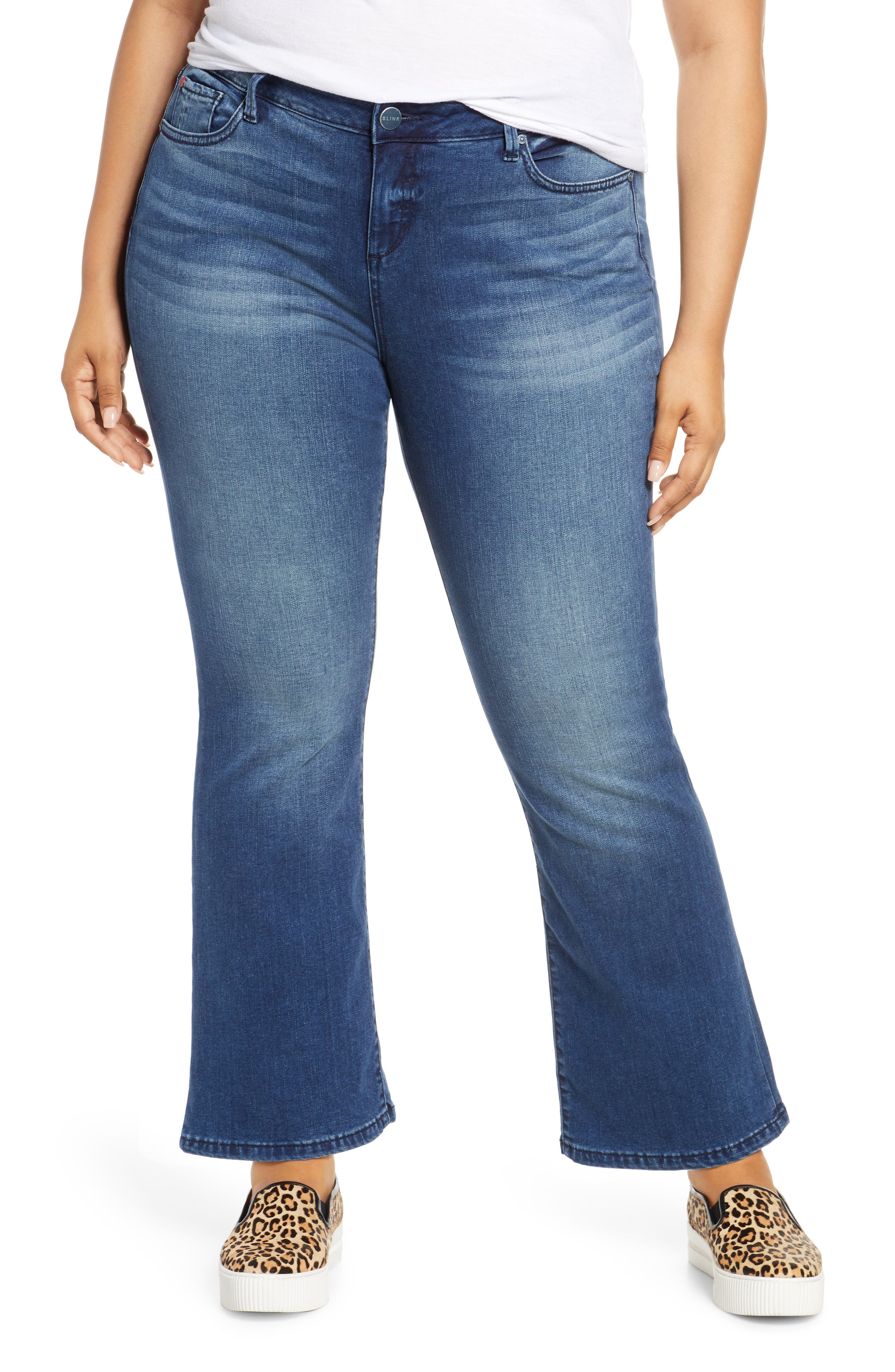 plus size boot cut high rise jeans