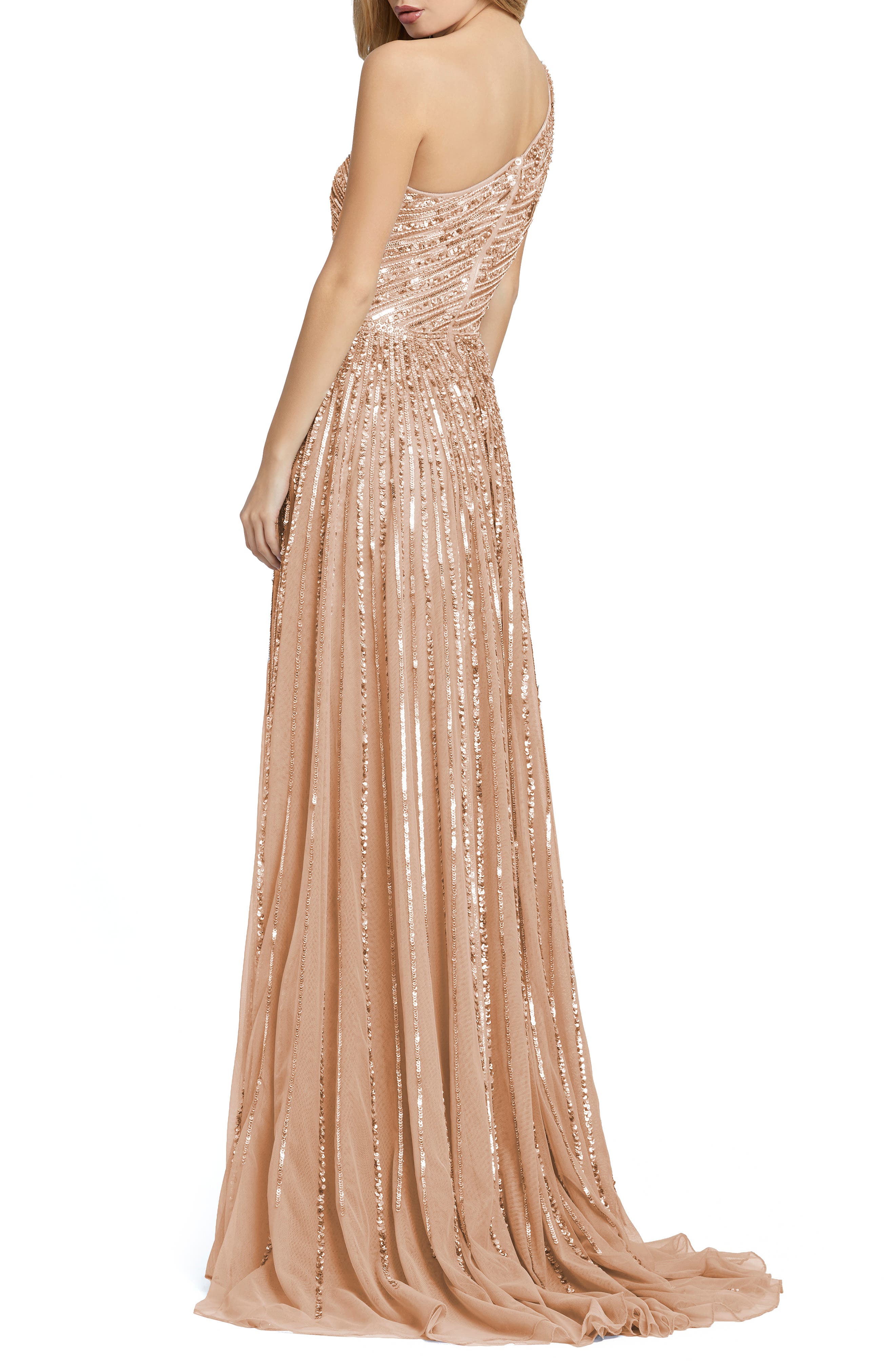 Mac Duggal Embellished One-Shoulder A 