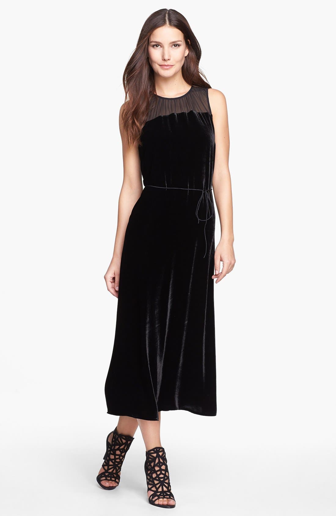 Eileen Fisher Washable Velvet & Silk Dress Nordstrom
