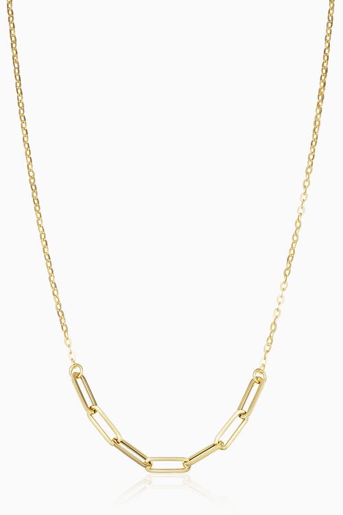 Shop Oradina 14k Yellow Gold Venice Center Cut Necklace