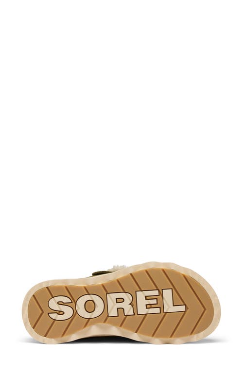 Sorel Viibe Faux Fur Clog In Utility Green/ceramic