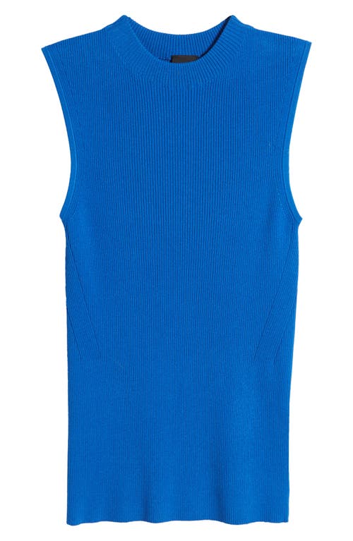 Shop Hugo Boss Boss Feskies Crewneck Sleeveless Rib Sweater In Sonic Blue