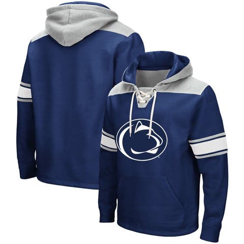 Profile Women's Navy Penn State Nittany Lions Plus Size Color-Block Pullover Hoodie Size:3XL