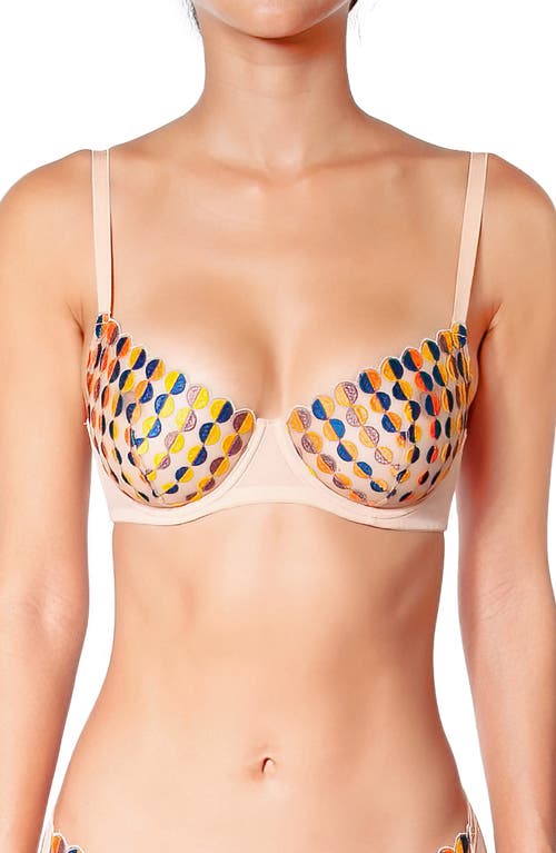 Huit Deco Dots Underwire Balconette Bra Forest Green at Nordstrom,