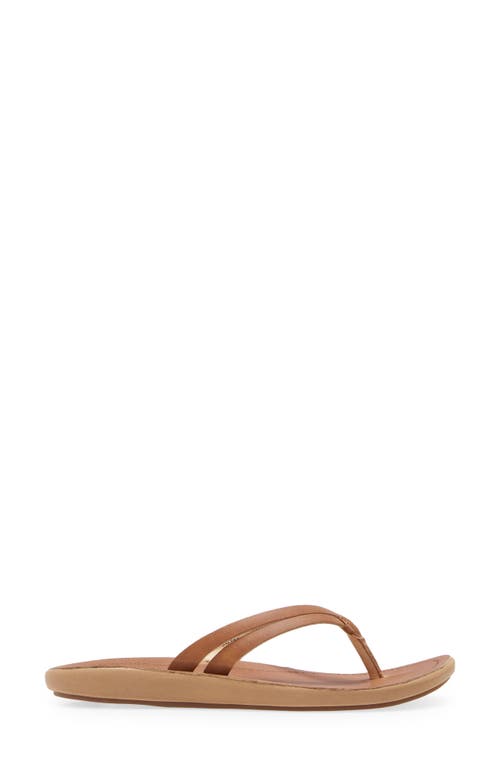 Shop Olukai Kapehe Luana Flip Flop In Sahara/sahara