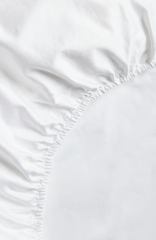 Shop Nordstrom 400 Thread Count Organic Cotton Fitted Sheet In White