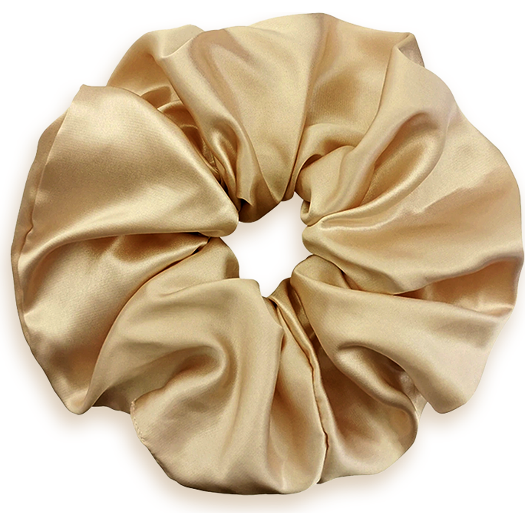 Kip. Kip Soft Satin Scrunchie In Gold