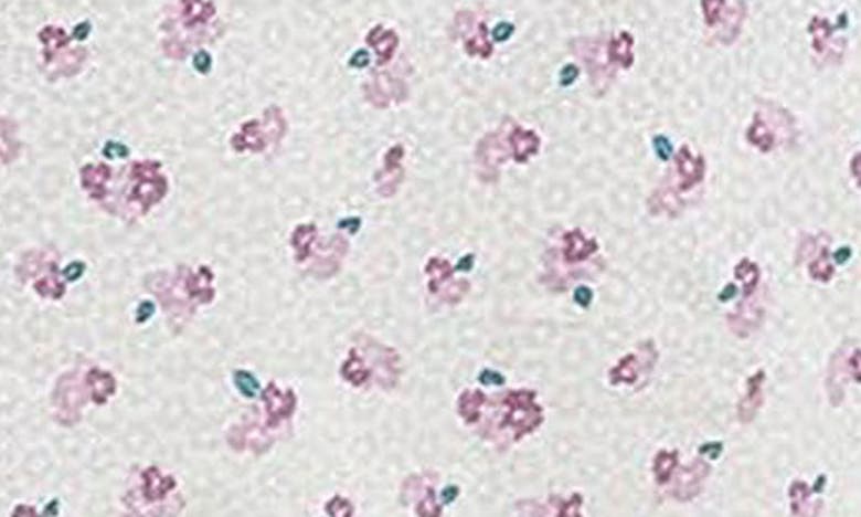 Barbour Goodleigh Floral Puff Sleeve Cotton Midi Dress In White/pink Flowers