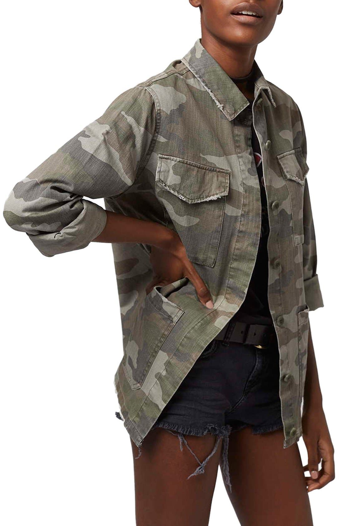 topshop camo jacket