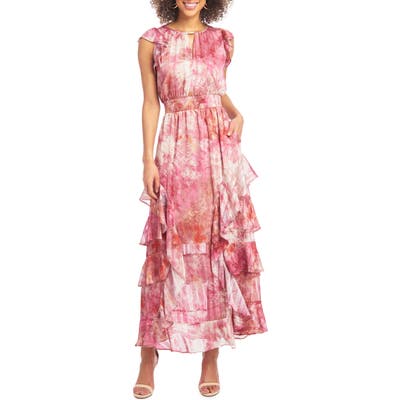 Rachel Rachel Roy Issa Tie-Dye Tiered Maxi Dress, Pink