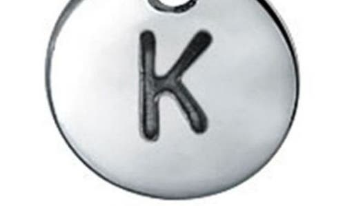 Bling Jewelry Minimalist Sterling Silver Initial Pendant Necklace In Silver - K