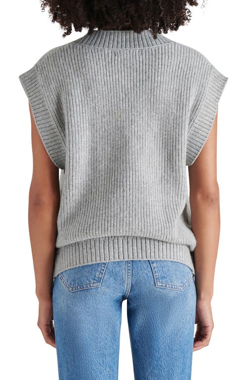 Shop Steve Madden Giorgia Sweater Vest In Heather Grey