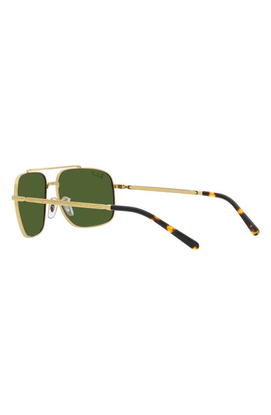 Shop Ray Ban Ray-ban 62mm Polarized Pillow Sunglasses In Yellow Gold