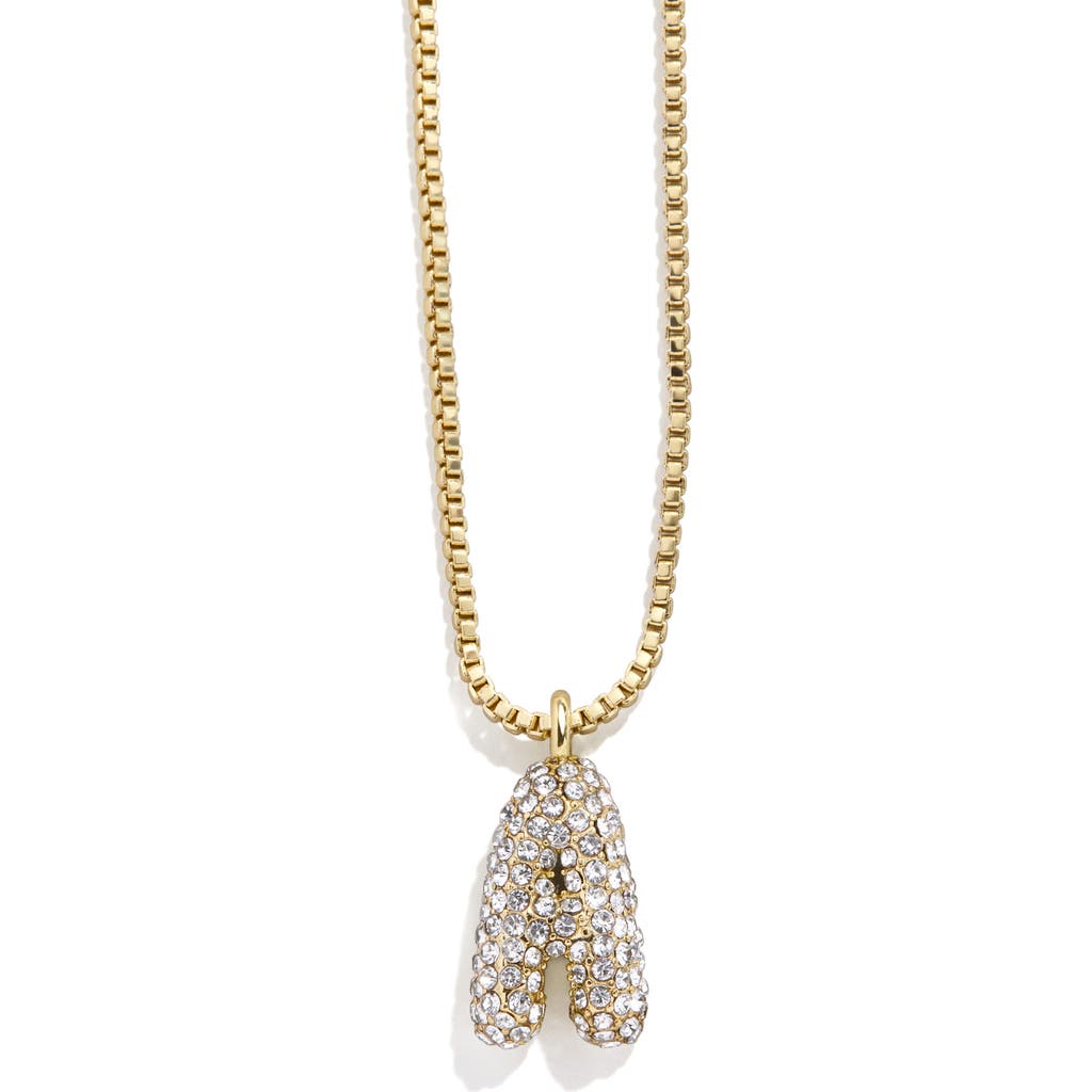 Baublebar Mini Pavé Bubble Initial Necklace In Gold A