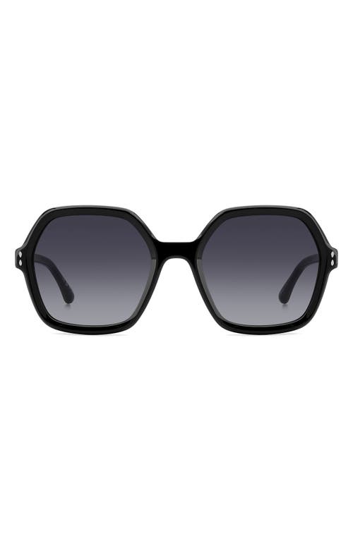 Isabel Marant 55mm Gradient Square Sunglasses in Black/Grey Shaded at Nordstrom