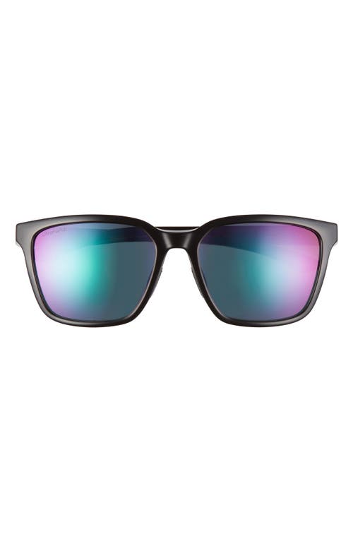 Shoutout 57mm ChromaPop Polarized Square Sunglasses in Black/Chromapop Violet