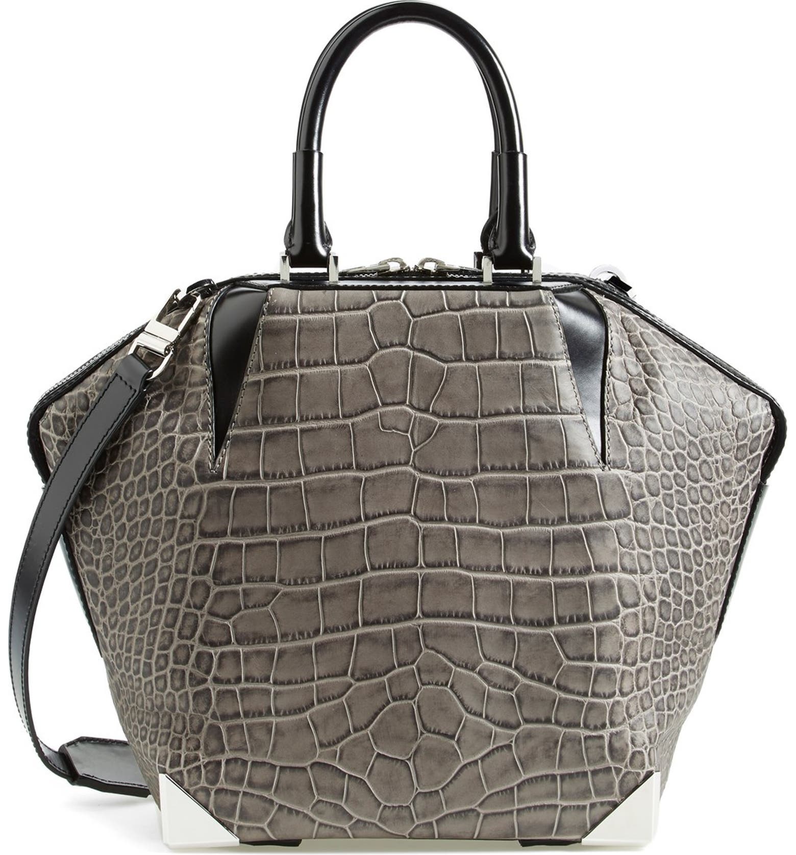 Alexander Wang 'Small Emile' Croc Embossed Leather Tote | Nordstrom