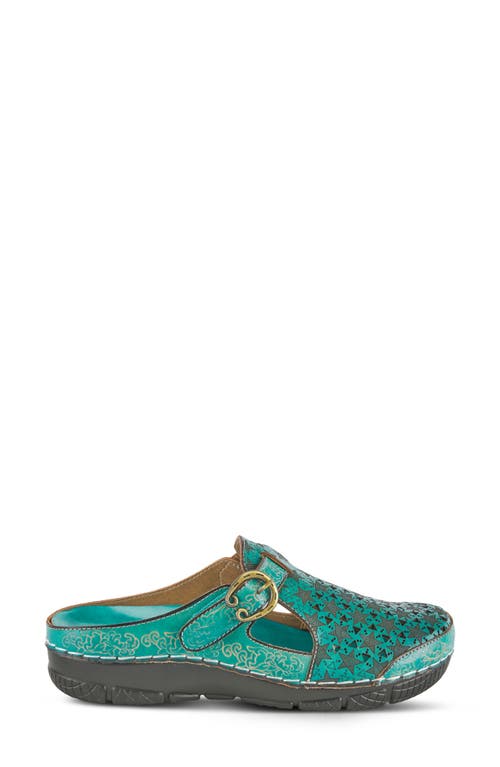 Shop L'artiste By Spring Step Popcorn Embossed Clog In Turquoise