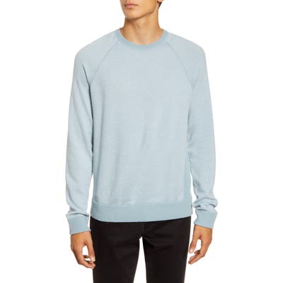 Vince Birdseye Crewneck Wool & Cashmere Sweater, Green