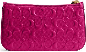 Buy the Coach Magenta Patent Leather Card Wallet
