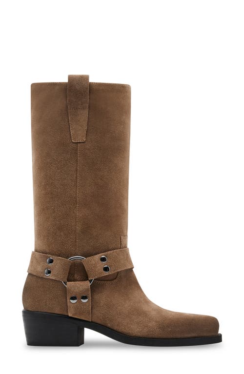 Shop Steve Madden Ruskin Boot In Taupe Suede