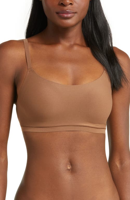 Soft Stretch Scoop Padded Bralette in Cocoa
