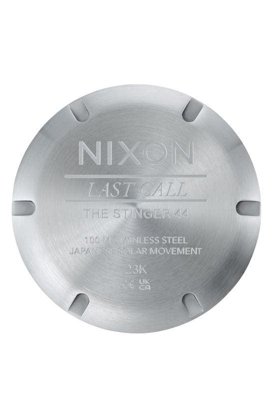 Shop Nixon The Stinger Dive Bracelet Watch, 44mm In Silver / Black / White