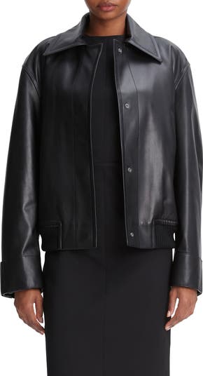 Vince leather bomber jacket on sale
