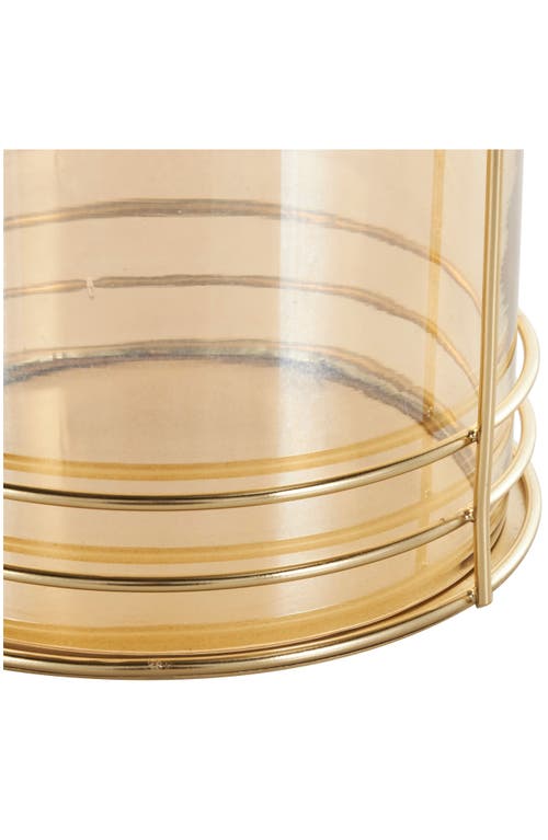 Vivian Lune Home Metal Candle Lantern In Gold