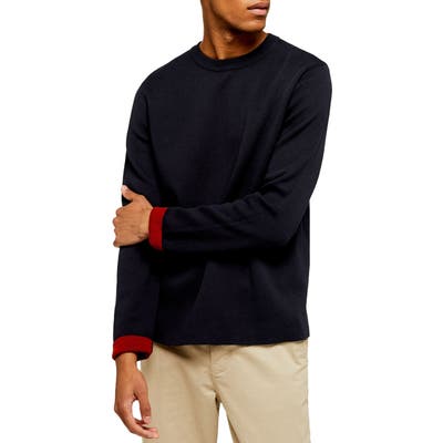 Topman Double Knit Classic Fit Cotton Blend Sweater