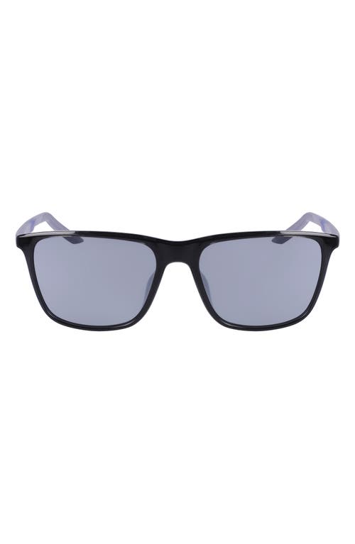 Nike State 55mm Sunglasses In Anthracite/silver Flash