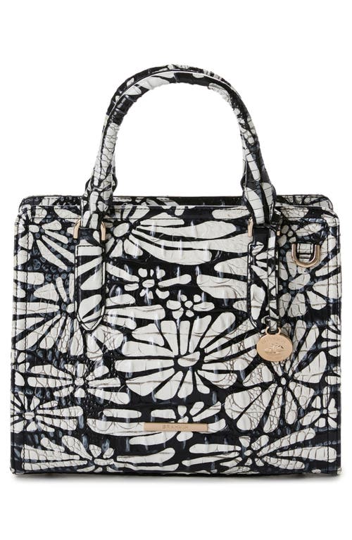 Shop Brahmin Cami Embossed Leather Satchel In Daisy Batik