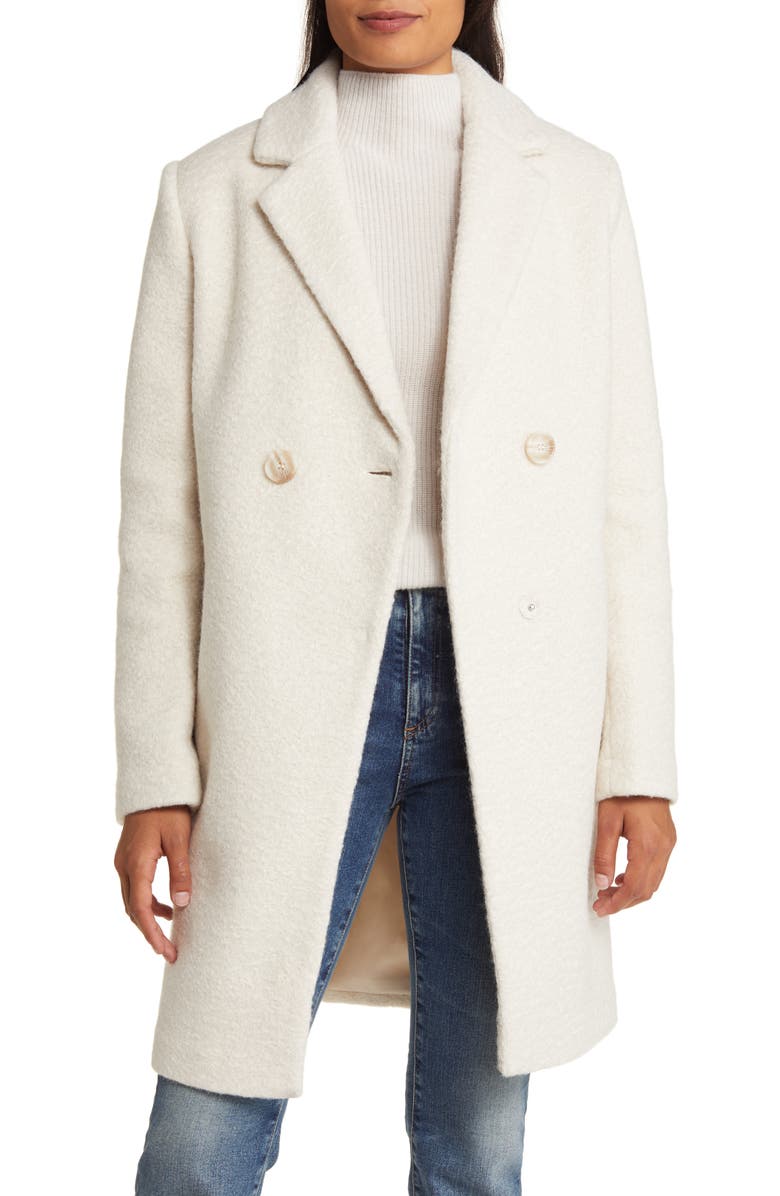 Sam Edelman Bouclé Tweed Double Breasted Coat | Nordstrom