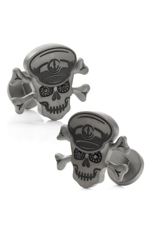 Cufflinks, Inc. Hold Fast Skull & Bones Cuff Links in Gunmetal at Nordstrom