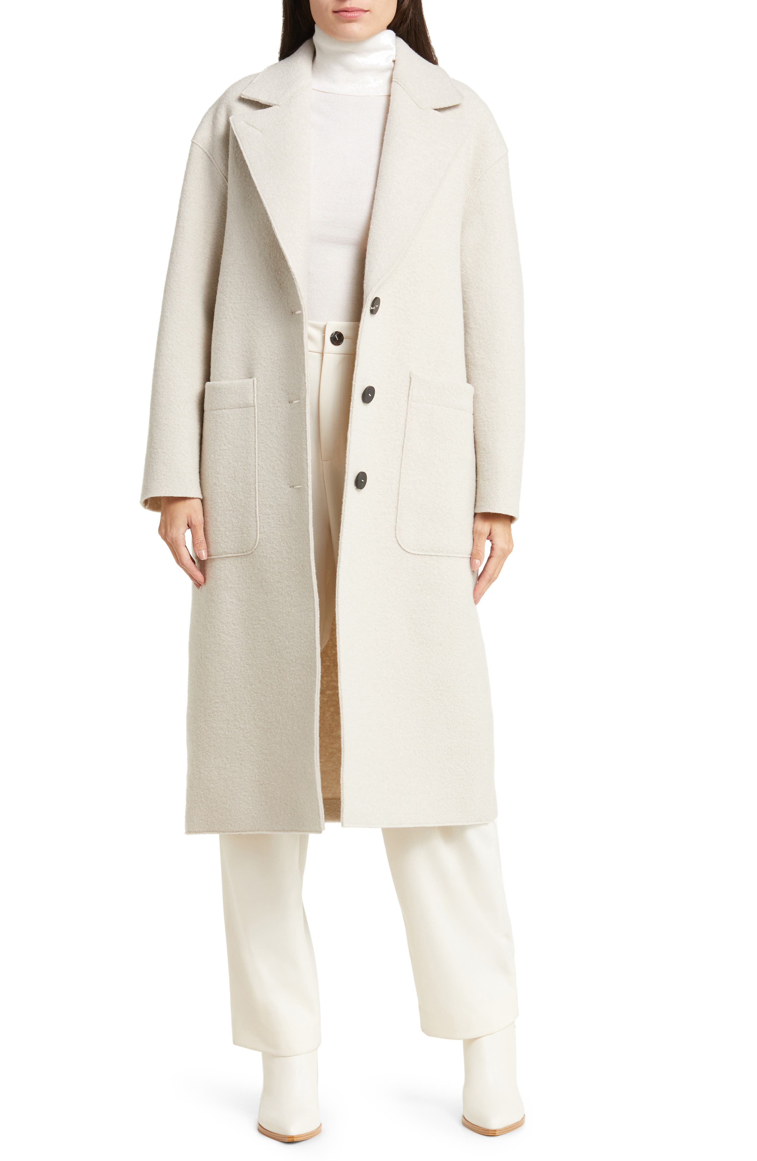 Womens Clothing Coats Long coats and winter coats Harris Wharf London Wool Concealed Fastening Elongated Coat 