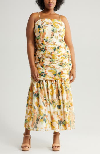 Chelsea28 floral print midi cheap dress