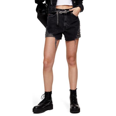 Topshop Super Ripped Mom Shorts, US (fits like 0) - Black
