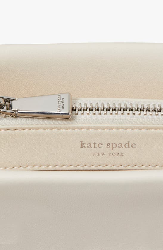 Shop Kate Spade Grace Smooth Leather Satchel In Cream