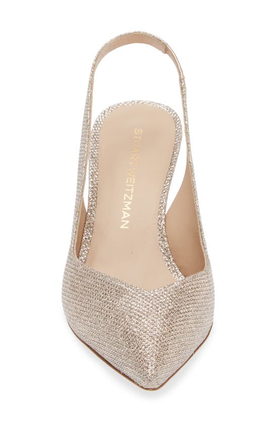 Shop Stuart Weitzman Eva Pointed Toe Slingback Pump In Poudre