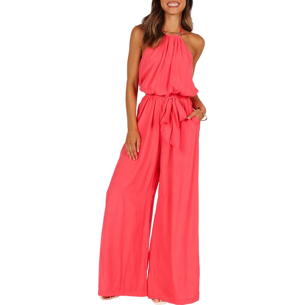 Petal And Pup Petal & Pup Dionne Halter Jumpsuit In Pink