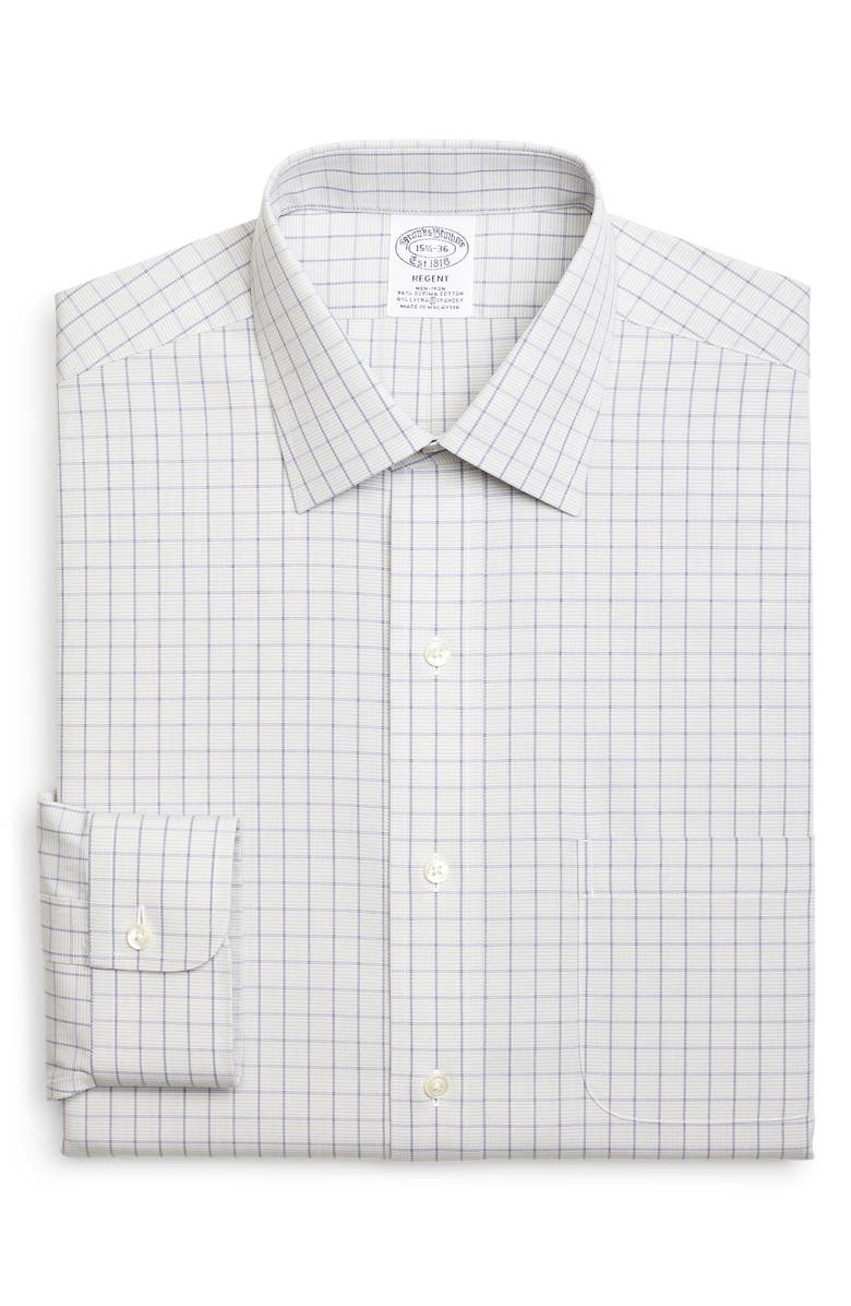 Brooks Brothers Regent Regular Fit Non-Iron Stretch Check Dress Shirt ...