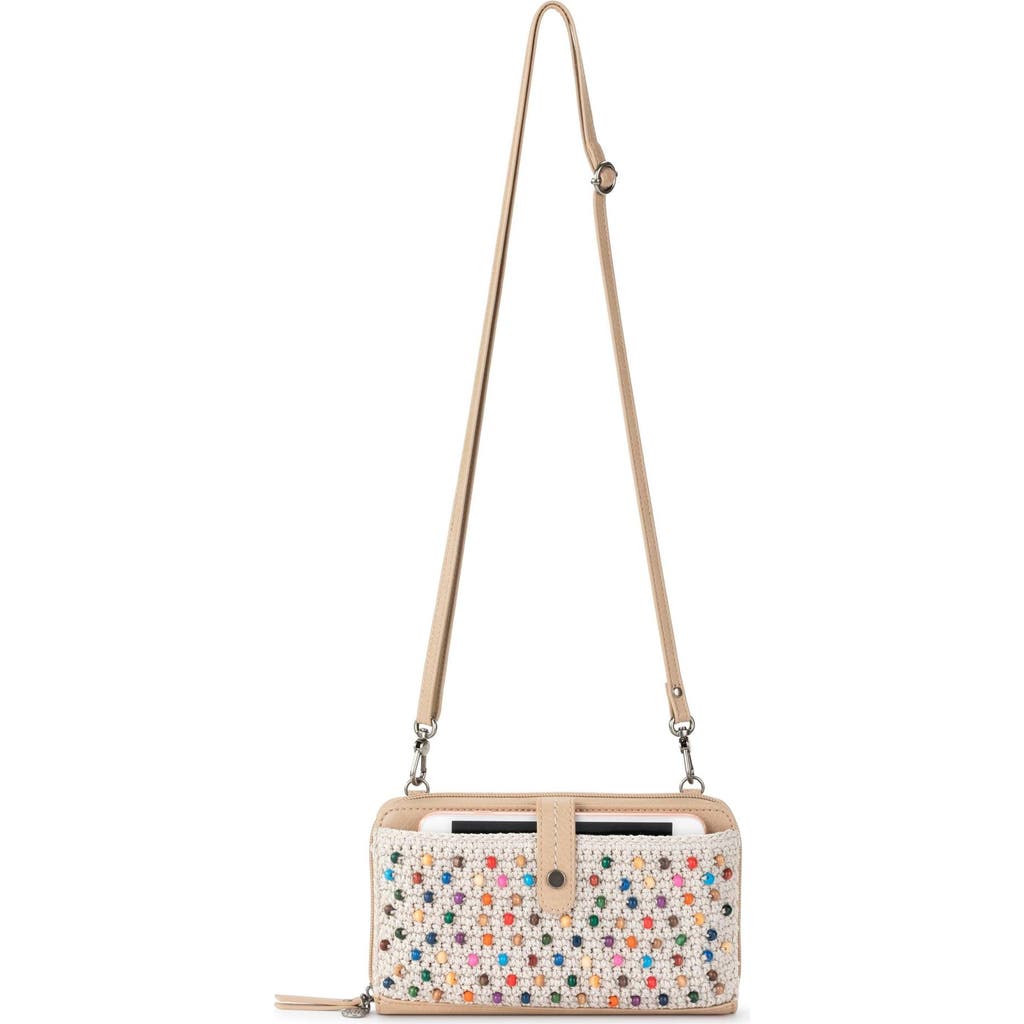 The Sak Iris Smartphone Crossbody In Ecru Multi Beads Full