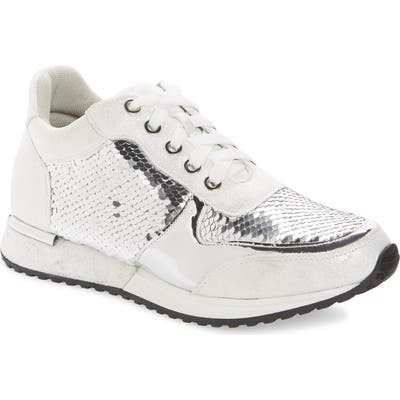 Lauren Lorraine Axel Embellished Sneaker, Metallic